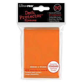 Ultra Pro Deck Protectors - Solid - Orange (One Pack of 50)