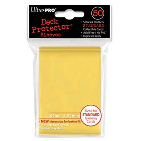 Ultra Pro Deck Protectors - Solid - Yellow (One Pack of 50)