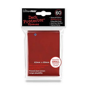 Ultra Pro Deck Protectors - Small Size - Red (One Pack of 60)