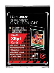 Ultra Pro One Touch UV Card Holder With Magnet Closure Black Border - 35pt