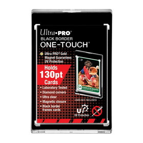 Ultra Pro One Touch UV Card Holder With Magnet Closure Black Border - 130pt