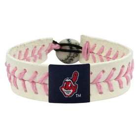 Cleveland Indians Bracelet Classic Baseball Pink CO