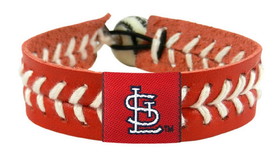 St. Louis Cardinals Baseball Bracelet - Red Band, White Stiches "StL" Logo"