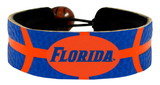 Florida Gators Florida Wordmark Logo Team Color Basketball Bracelet