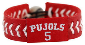 St. Louis Cardinals Albert Pujols Team Color Jersey Baseball Bracelet