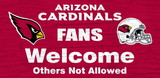 Arizona Cardinals Wood Sign - Fans Welcome 12