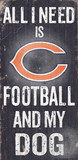 Chicago Bears Wood Sign - Football and Dog 6