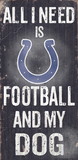 Indianapolis Colts Wood Sign - Football and Dog 6