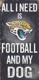 Jacksonville Jaguars Wood Sign - Football and Dog 6