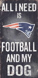 New England Patriots Wood Sign - Football and Dog 6