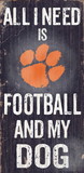 Clemson Tigers Wood Sign - Football and Dog 6