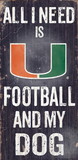 Miami Hurricanes Wood Sign - Football and Dog 6
