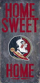 Florida State Seminoles Wood Sign - Home Sweet Home 6"x12"