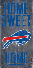 Buffalo Bills Wood Sign - Home Sweet Home 6"x12"