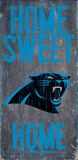 Carolina Panthers Wood Sign - Home Sweet Home 6"x12"