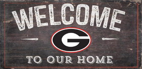Georgia Bulldogs Sign Wood 6x12 Welcome To Our Home Design