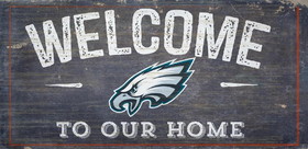 Philadelphia Eagles Sign Wood 6x12 Welcome To Our Home Design