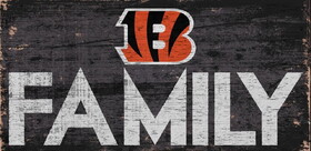 Cincinnati Bengals Sign Wood 12x6 Family Design