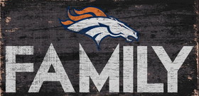 Denver Broncos Sign Wood 12x6 Family Design