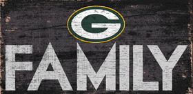 Green Bay Packers Sign Wood 12x6 Family Design