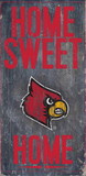 Louisville Cardinals Wood Sign - Home Sweet Home 6x12
