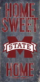 Mississippi State Bulldogs Wood Sign - Home Sweet Home 6x12