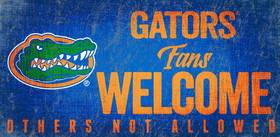 Florida Gators Wood Sign Fans Welcome 12x6