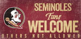 Florida State Seminoles Wood Sign Fans Welcome 12x6