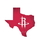Houston Rockets Sign Wood 12 Inch Team Color State Shape Design