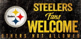 Pittsburgh Steelers Wood Sign Fans Welcome 12x6