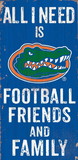 Florida Gators Sign Wood 6x12 Football Friends and Family Design Color