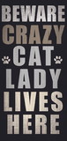 Pet Sign Wood Beware Crazy Cat Lady 5