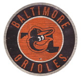 Baltimore Orioles Sign Wood 12 Inch Round State Design