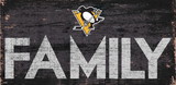 Pittsburgh Penguins Sign Wood 12x6 Family Design