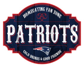 New England Patriots Sign Wood 12 Inch Homegating Tavern