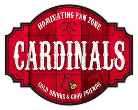 Louisville Cardinals Sign Wood 12 Inch Homegating Tavern