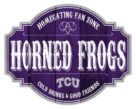 TCU Horned Frogs Sign Wood 12 Inch Homegating Tavern
