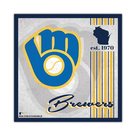 Milwaukee Brewers Sign Wood 10x10 Album Design