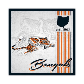 Cincinnati Bengals Sign Wood 10x10 Album Design