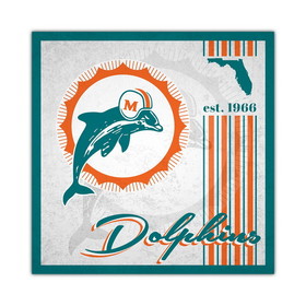 Miami Dolphins Sign Wood 10x10 Album Design