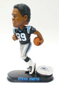Carolina Panthers Steve Smith Forever Collectibles Black Base Bobblehead CO