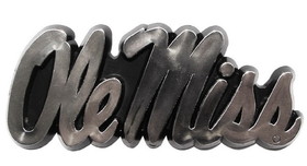 Mississippi Rebels Auto Emblem - Silver