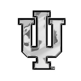 Indiana Hoosiers Auto Emblem - Silver