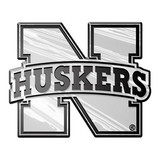 Nebraska Cornhuskers Auto Emblem - Silver