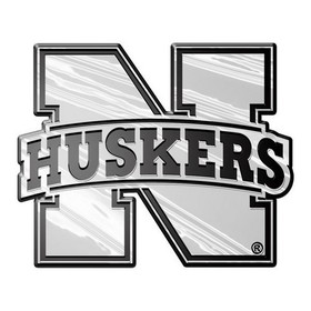 Nebraska Cornhuskers Auto Emblem - Silver