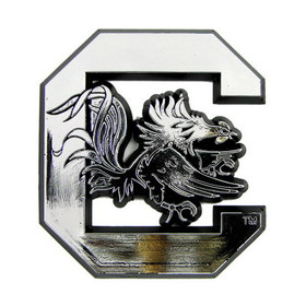 South Carolina Gamecocks Auto Emblem - Silver