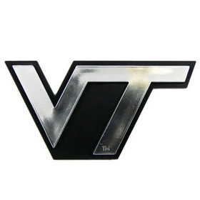 Virginia Tech Hokies Auto Emblem - Silver