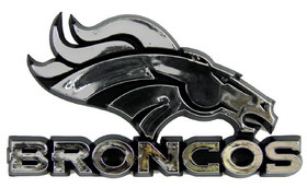 Denver Broncos Auto Emblem - Silver