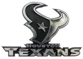 Houston Texans Auto Emblem - Silver