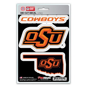 Oklahoma State Cowboys Decal Die Cut Team 3 Pack